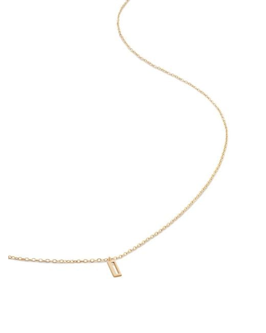 Monica Vinader Metallic 14Kt Small Initial I Necklace