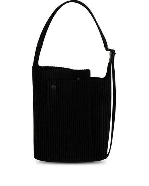 Homme Plissé Issey Miyake Black Pleated Bucket Bag for men