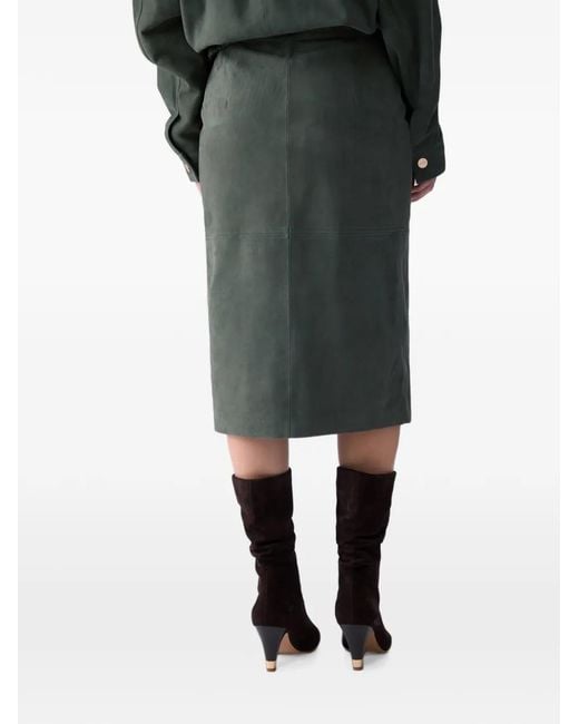 Liu Jo Gray Long Suede Jacket