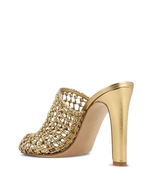 Ferragamo Muiltjes Met Hoge Hak in het Metallic