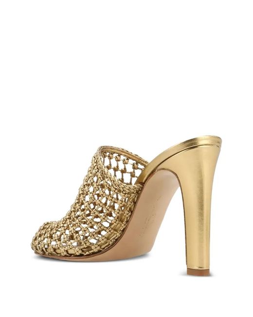 Ferragamo Metallic High-Heeled Mules