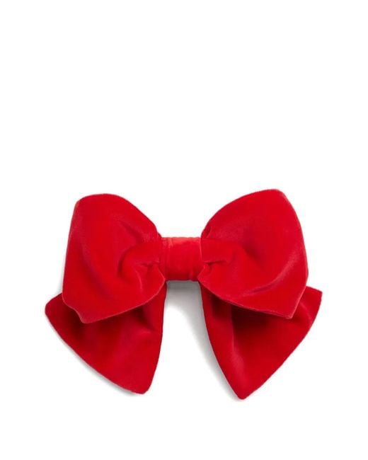 Patou Red Velvet Bow Hair Clip