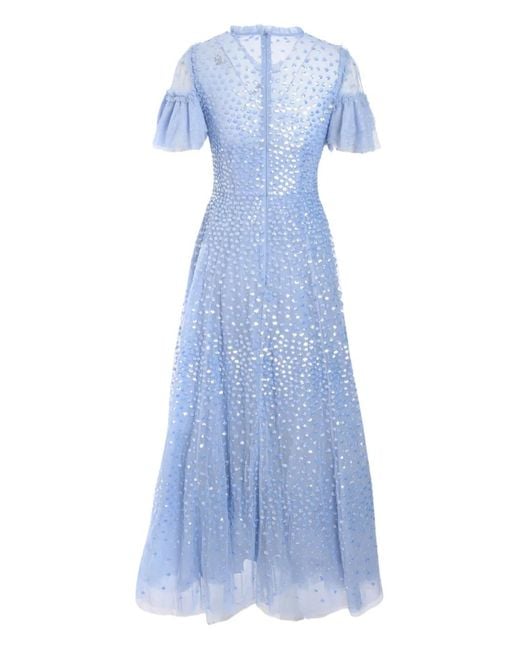 Needle & Thread Blue Scatter Dot Gown