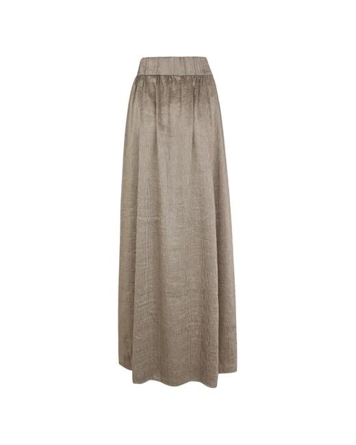 Cortana White Aria Striped Maxi Skirt