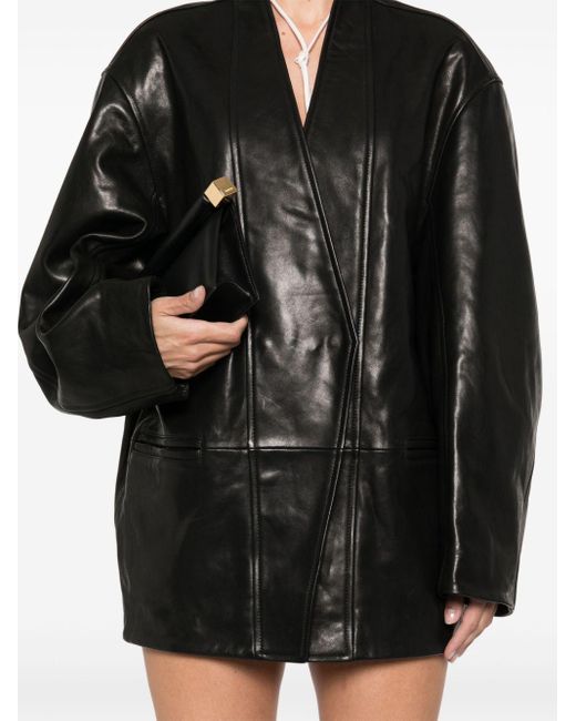 Manteau Ikena en cuir Isabel Marant en coloris Black