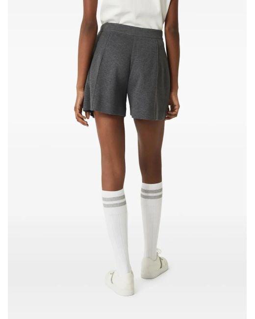Brunello Cucinelli Gray Cotton-Blend Shorts