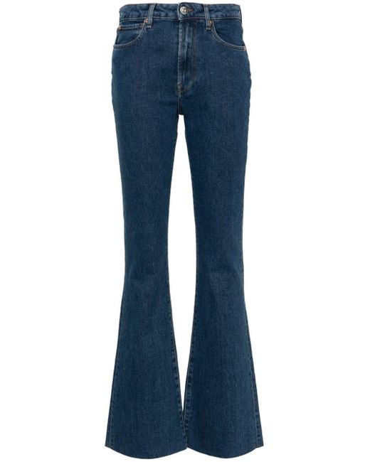 3x1 Blue Bootcut-Jeans mit hohem Bund