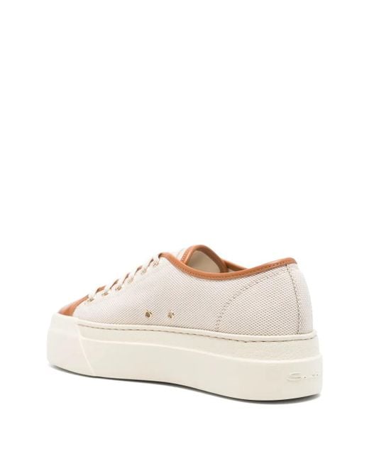Santoni White Casual Trainers
