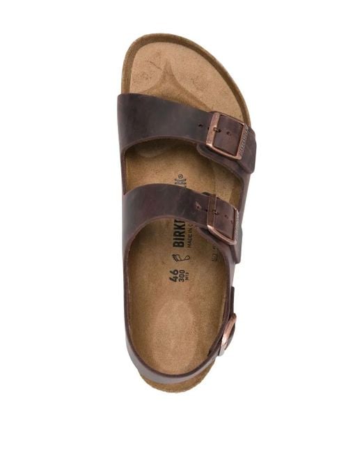 Birkenstock Brown Milano Double-Strap Slingback Sandals for men