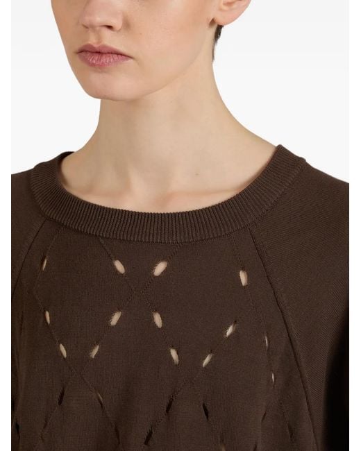 Slowear Brown Pull À Losanges