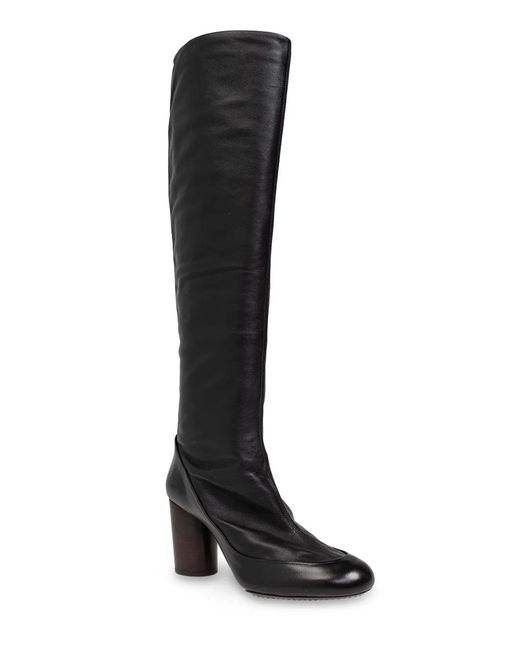 Lemaire Black Leather Boots ‘Glove’