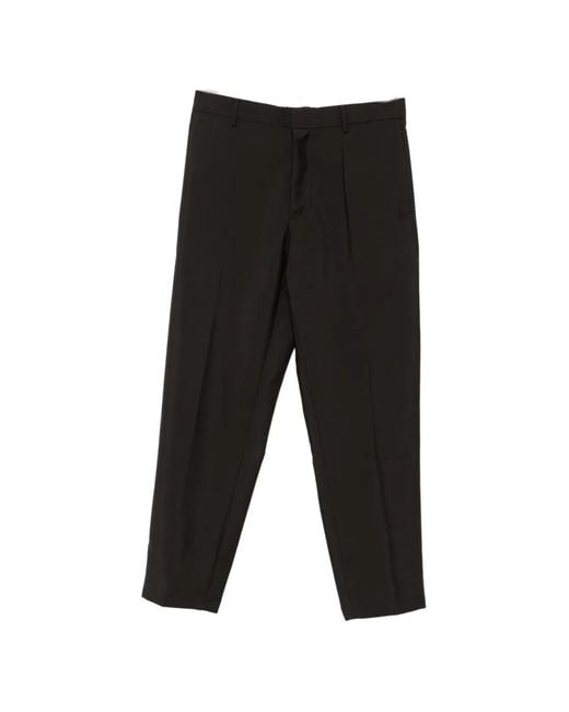Jil Sander Black Pressed-Crease Tailored Trousers for men