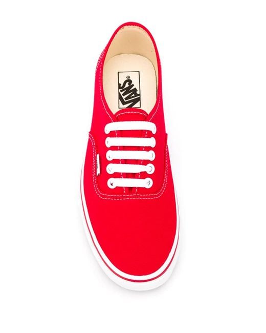 Vans Red 'Authentic' Sneakers