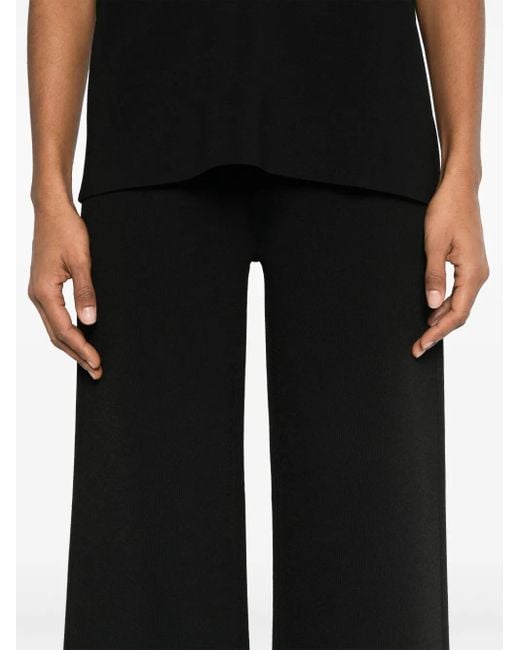 P.A.R.O.S.H. Black Wide-Leg Trousers