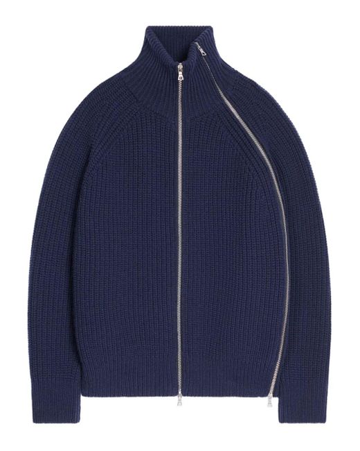 メンズ Dries Van Noten ジップディテール セーター Blue