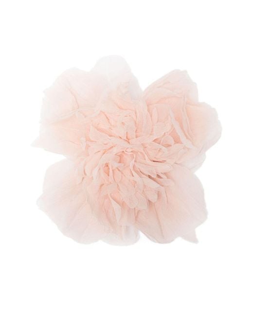 Max Mara Pink Luisa Crepon Flower Brooch