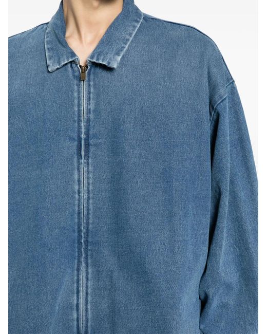 Sobrecamisa vaquera con cremallera Fear Of God de hombre de color Blue
