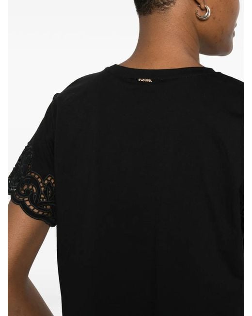 Twinset Black Lace T-Shirt