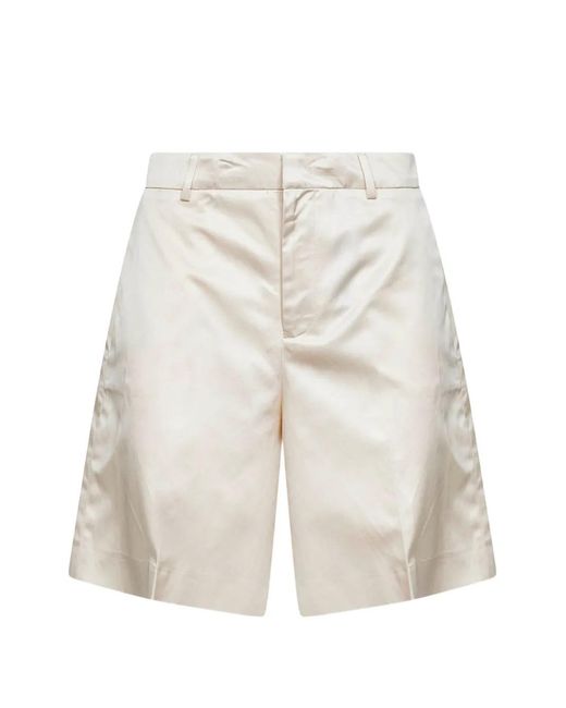 PT Torino White Knee-Length Tailored Shorts