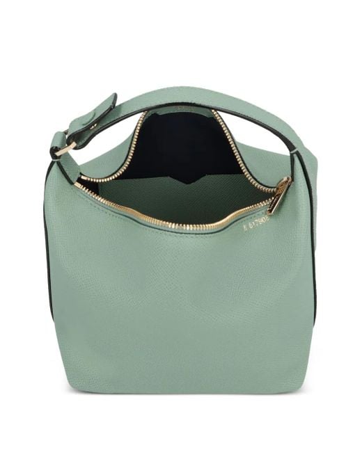 Valextra Green Mini Mochi Tote Bag