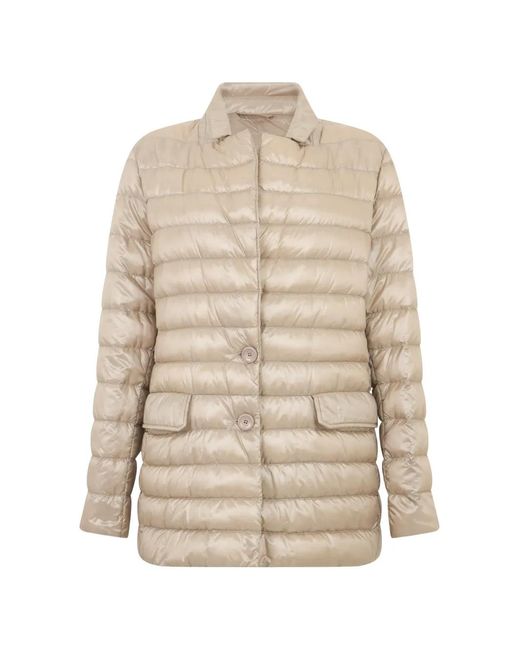 Herno Natural Quilted Button-Up Jacket