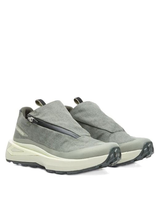 Salomon Gray Odyssey Elmt Advanced Zipped Sneakers