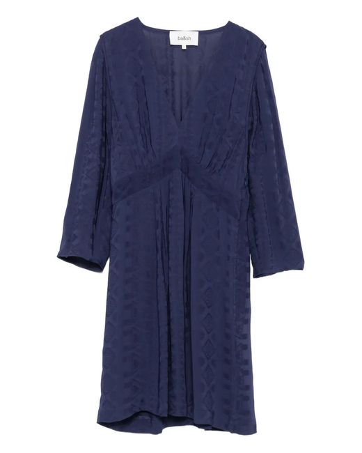 Vestido Con Cuello En V Y Relieve Ba&sh de color Blue