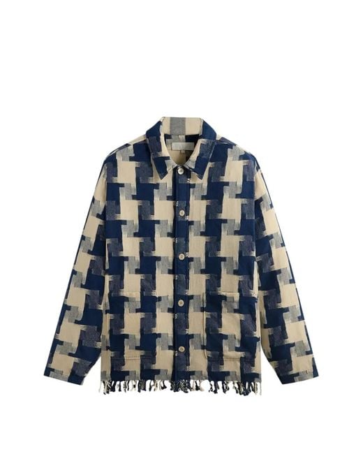 Sobrecamisa Con Motivo Pied De Poule Kith de hombre de color Blue