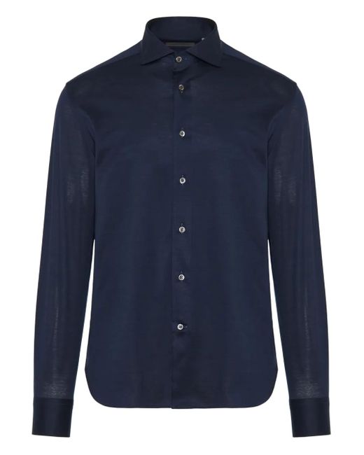 Corneliani Overhemd Met Knopen in het Blue voor heren