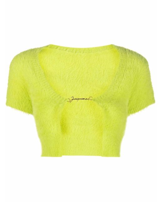 Jacquemus Green La Maille Neve Cropped Cardigan