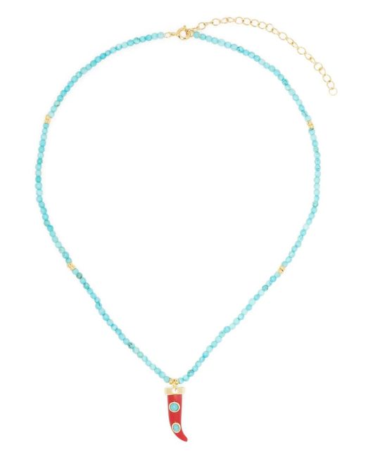 Collar Con Gemas Eshvi de color Blue
