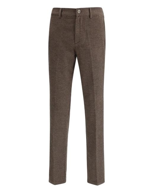 Cruna Gray Patterned Trousers for men