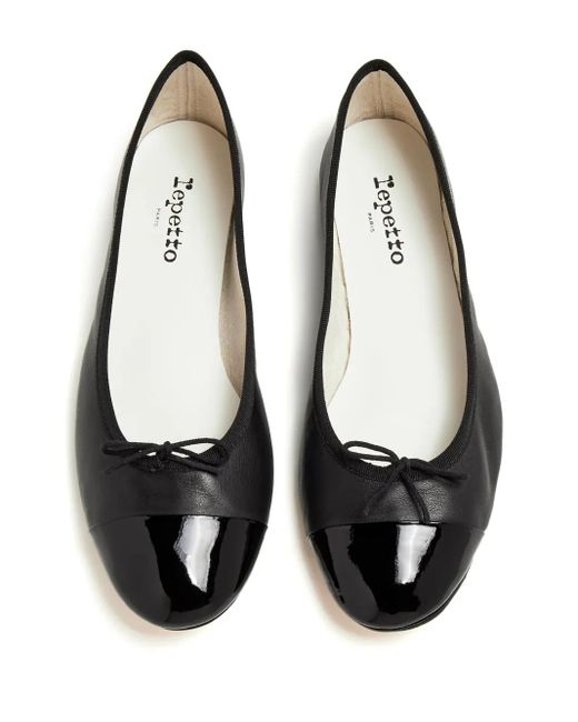 Repetto Black Flora Ballerina Shoes
