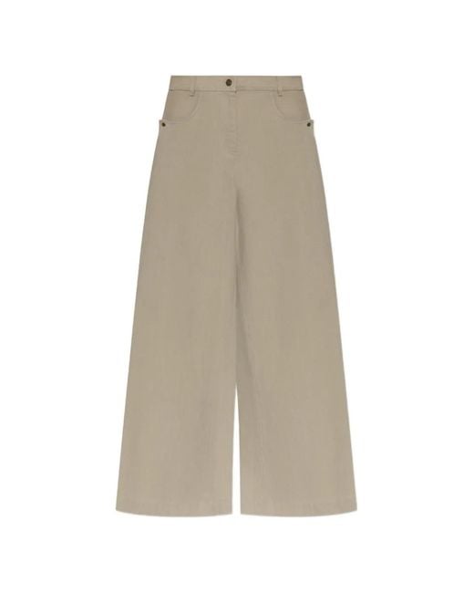 Max Mara Natural Alamaro Wide-Leg Jeans