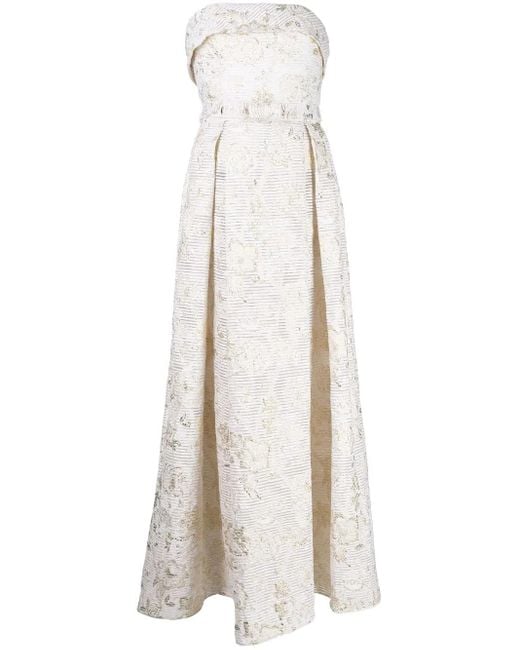 Bambah White Veronica Metallic Dress