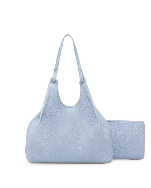 Gianni Chiarini Blue Large Dua Grained Shoulder Bag
