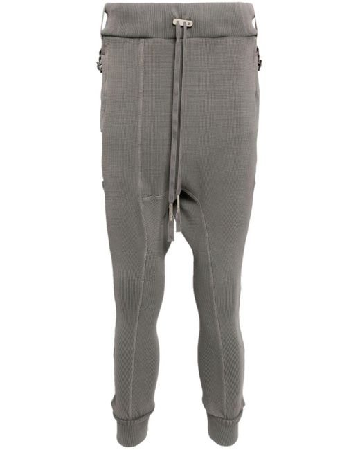 メンズ Boris Bidjan Saberi Drop-crotch Cotton-blend Track Pants Gray