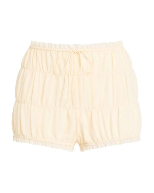 SER.O.YA Lotta Shorts Met Ruches in het Natural