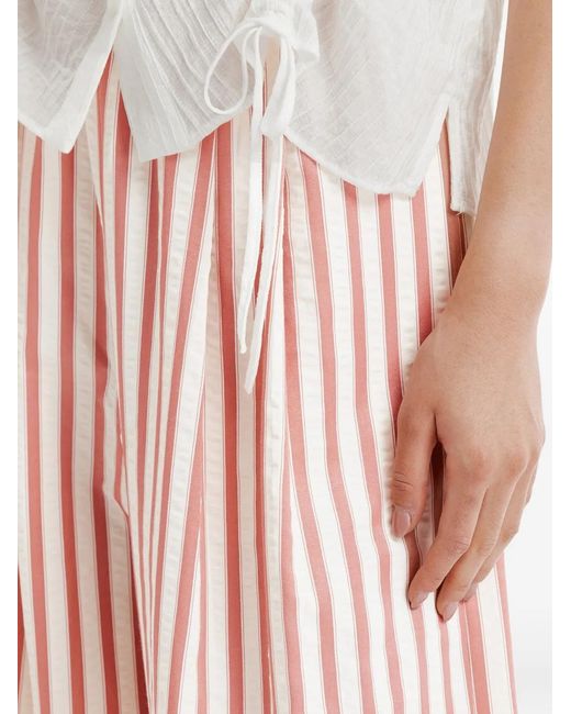 B+ AB Pink Striped Wide-Leg Trousers