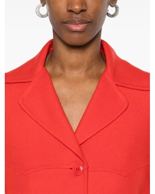 Manteau En Laine Vierge Ermanno Scervino en coloris Red