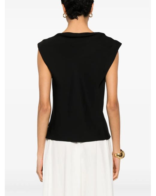 Theory Black Cowl-Neck Blouse