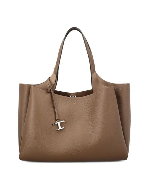 Tod's Brown Medium Leather Tote Bag