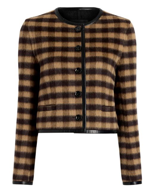 Proenza Schouler Black Checked Cropped Jacket