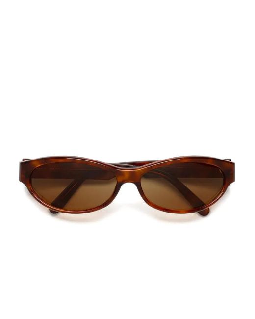 Marni Brown Ouzoud Oval-Frame Sunglasses