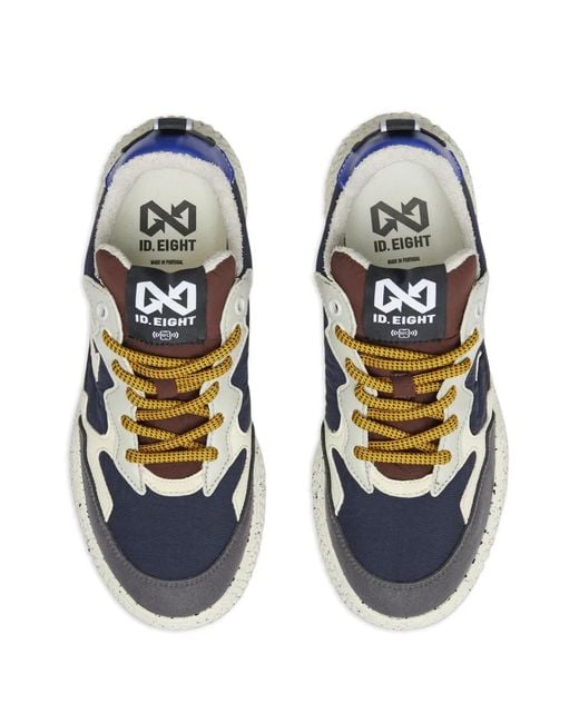 ID EIGHT Blue Hana Arrow-Detail Sneakers for men