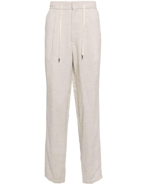 Pantalon Sorrento à lien de resserrage N.Peal Cashmere pour homme en coloris White