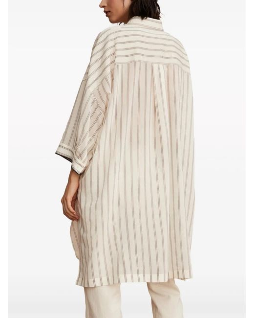 Brunello Cucinelli Natural Luxurious Long Sleeve Shirt