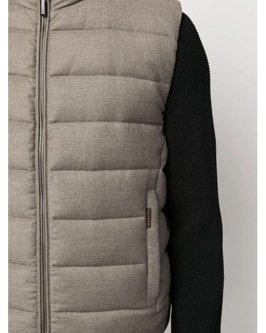 Moorer Gray Padded Down Gilet for men