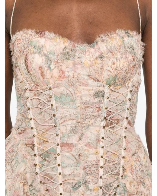 Zimmermann White Rebellion Ruffled Midi Dress