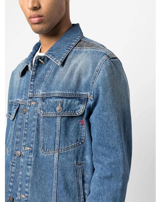DIESEL Blue D-Barcy-Rs Denim Jacket for men
